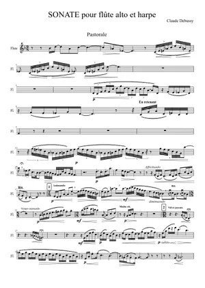 Claude Debussy Sonata for Flute, Viola & Harp I. Pastorale Claude Debussy Sonata for Flute, Viola & Harp I. Pastorale