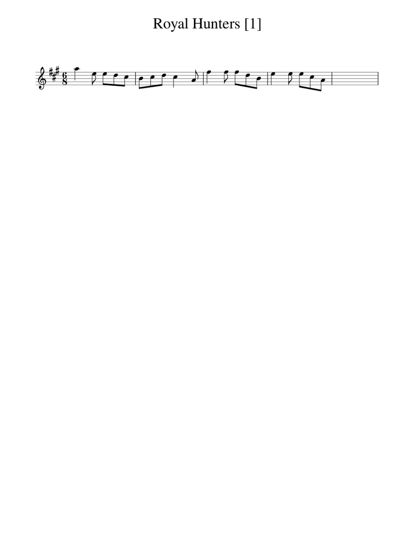 Royal Hunters Sheet music for Piano (Solo)