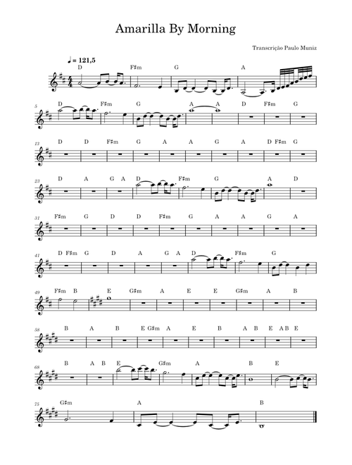 Amarillo by morning – George Strait