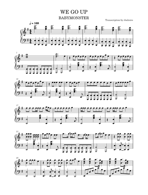 WE GO UP — BABYMONSTER (베이비몬스터) [Piano Version]