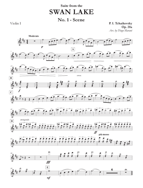 Swan Lake Suite for String Quartet - Part 1 (Arr. Diego Marani) - P. I. Tchaikovsky (String Quartet)