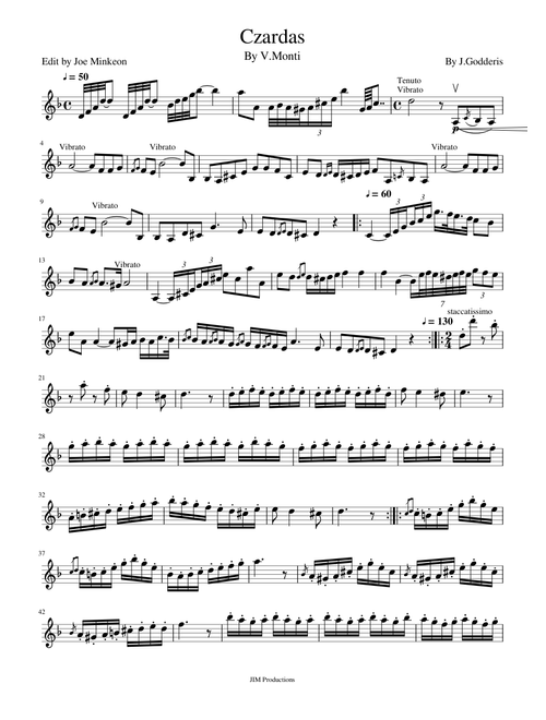 Czardas (One Violin)