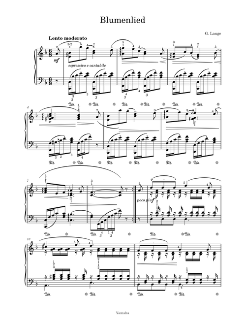 Blumenlied, Op.39 – Gustav Lange Blumenlied