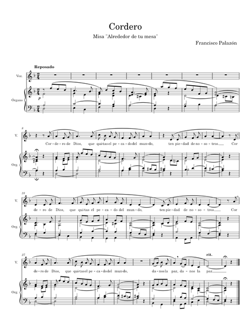 Cordero de Dios - Francisco Palazón