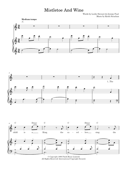 Mistletoe and wine - Cliff Richard (Piano Vocal)