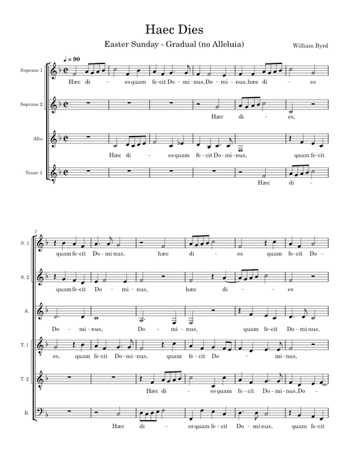 Haec dies à 6 – William Byrd Haec Dies
