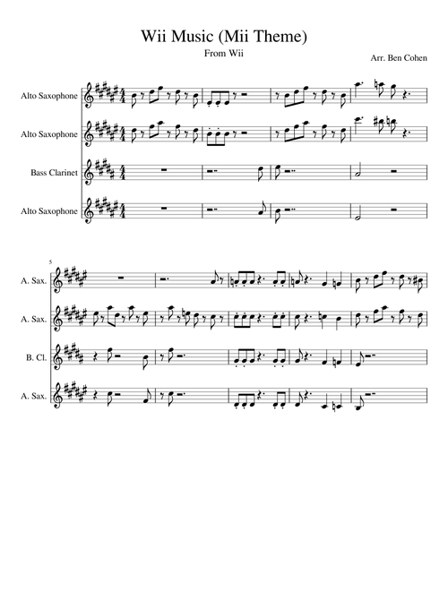 Wii Music (Mii Theme)