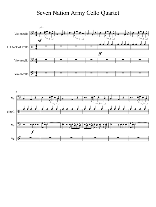 Seven Nation Army Cello Quartet