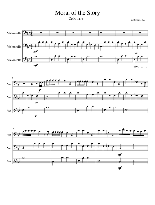 Moral of the Story Cello Trio