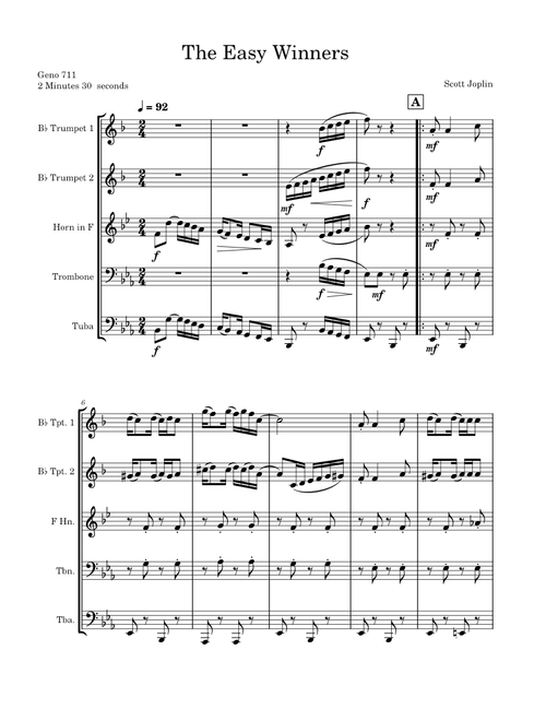 The easy winners – Scott Joplin