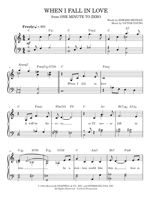When i fall in love - Nat King Cole (Easy Piano)