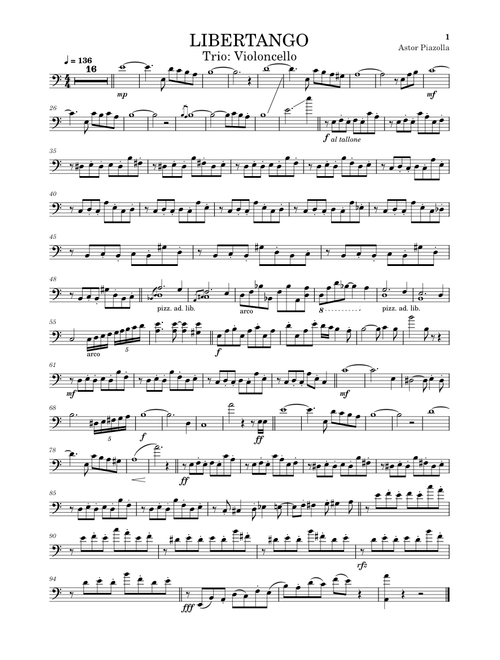 Libertango Trio: Cello