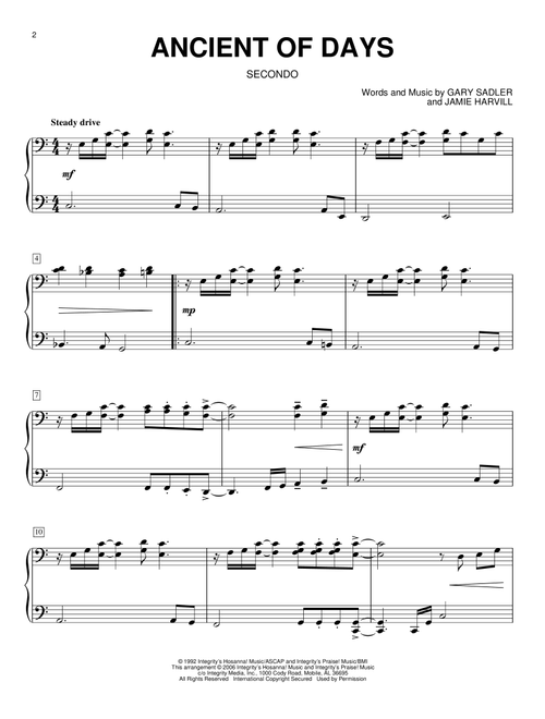 Ancient Of Days - Ron Kenoly, Petra (Piano Duet)