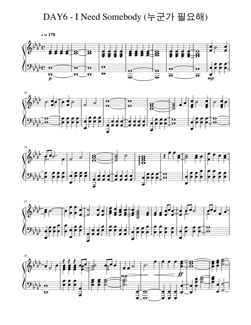 Day6 i need somebody обложка. Day6 i need somebody. Day 6 i need somebody ноты. Day6 ноты для фортепиано. I need somebody.