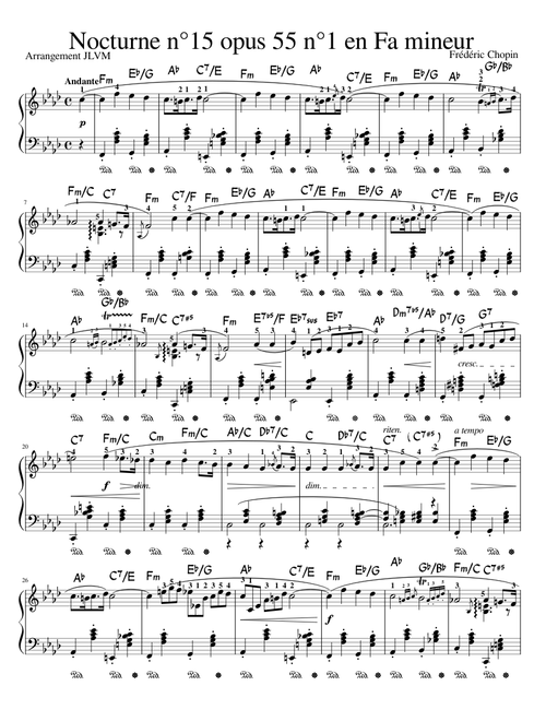 Chopin nocturne n°15 opus 55 n°1