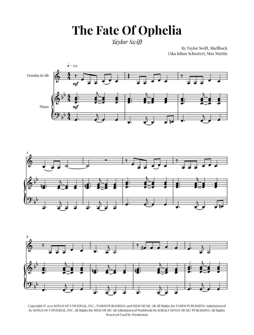 The Fate Of Ophelia (Arr. Glauco Fernandes) - Taylor Swift (Trumpet and Piano)