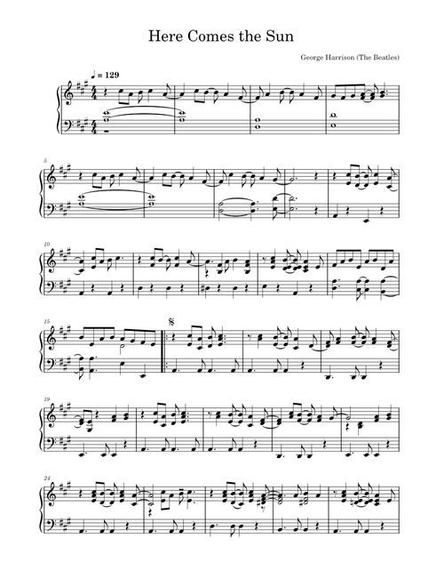 The Beatles playlist sheet music by MuseScore Team | MuseScore.com