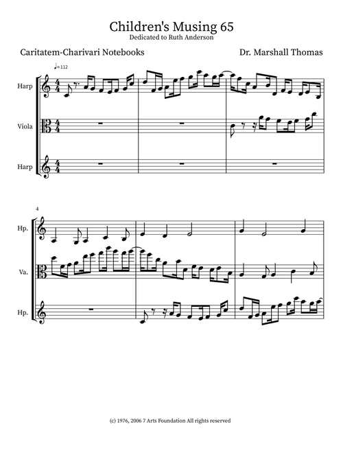 Children's Musing 65 - Celebrity Chamber Players (Small Ensemble)