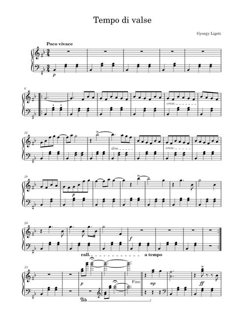 Tempo di valse - Gyorgy Ligeti