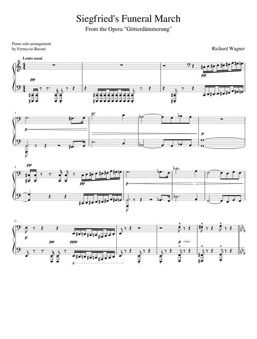 Wagner Siegfried's Funeral March from Götterdämmerung (Piano solo)