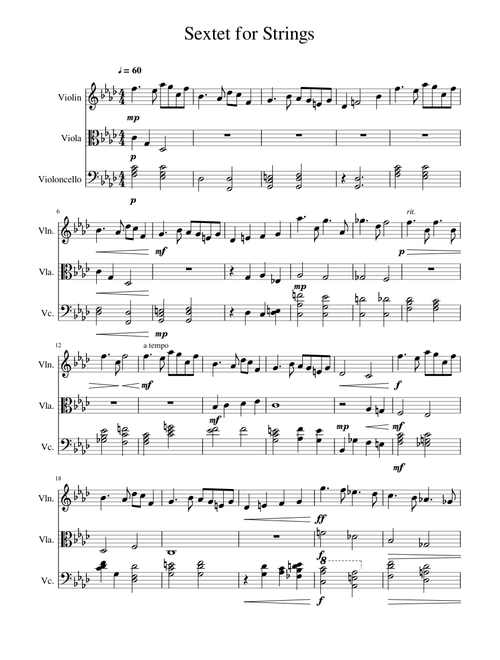 Sextet for Strings