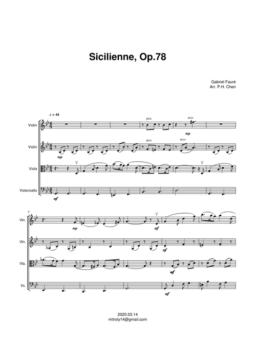 Sicilienne, Op.78