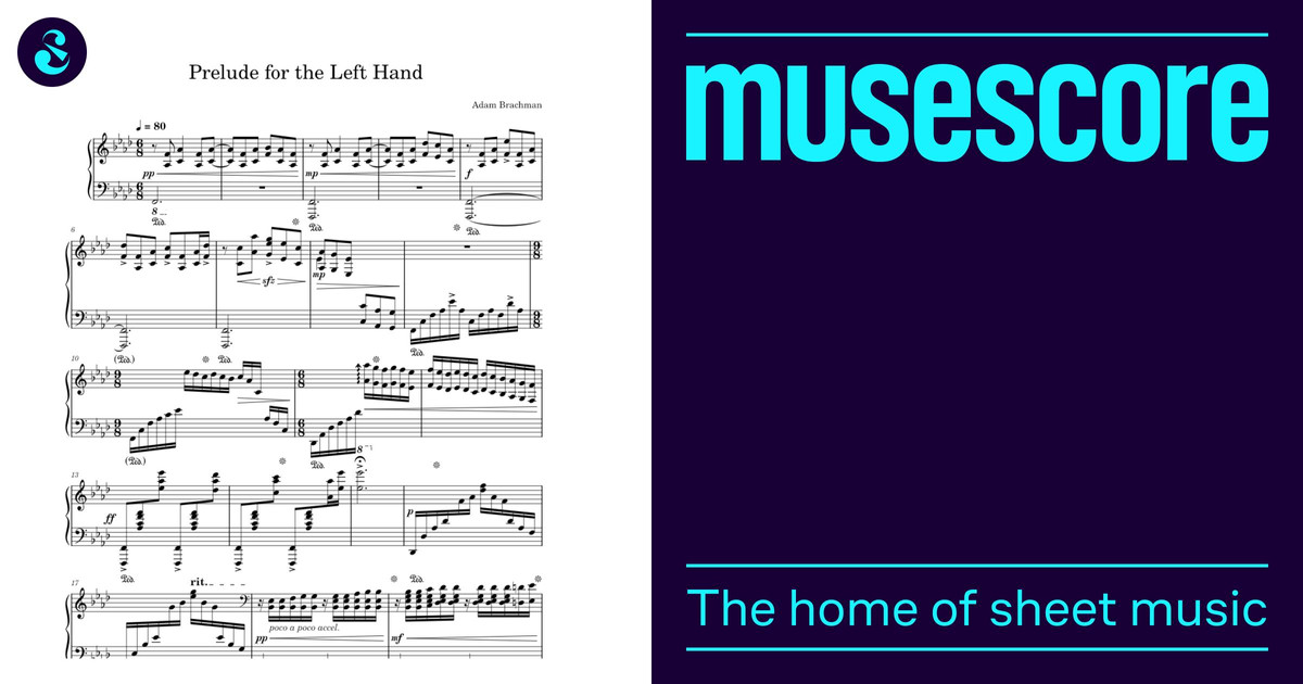 Prelude for the Left Hand Sheet Music for Piano (Solo) easy | MuseScore.com