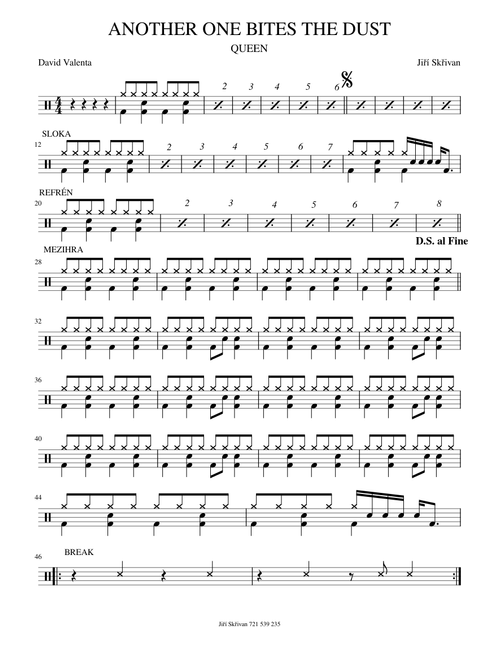 Another one bites the dust – Queen Queen- Another one bites the dust -  grade 1