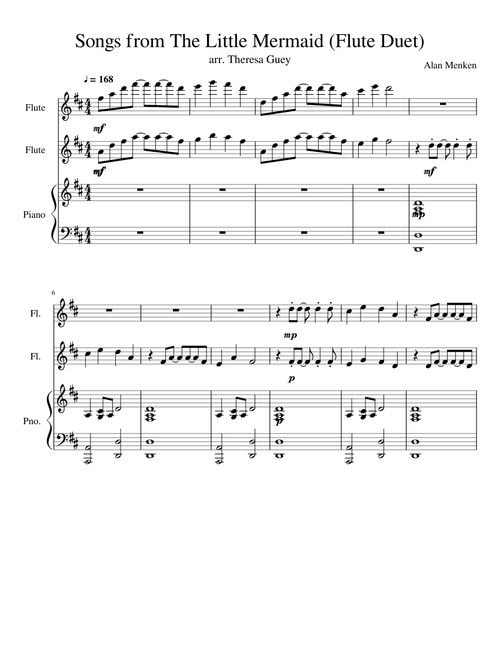 Songs from The Little Mermaid (Flute Duet)
