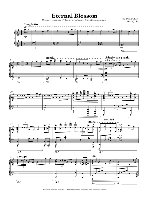 Eternal Blossom - Piano Arrangement