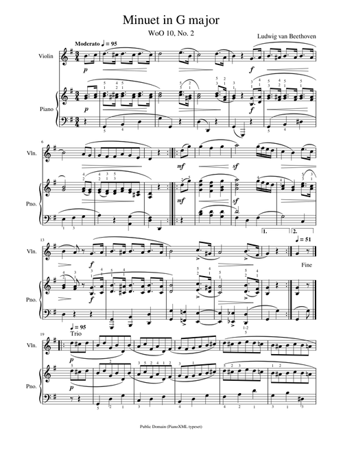 Minuet in G major WoO 10, No. 2 – Ludwig van Beethoven