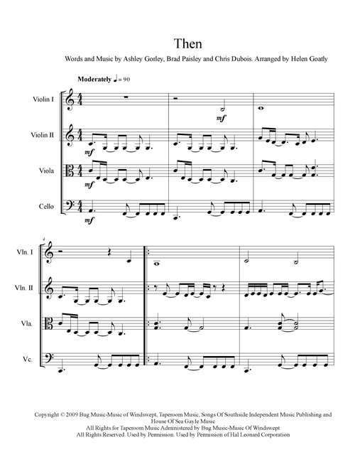 Then (Arr. Helen Goatly) - Brad Paisley (String Quartet)