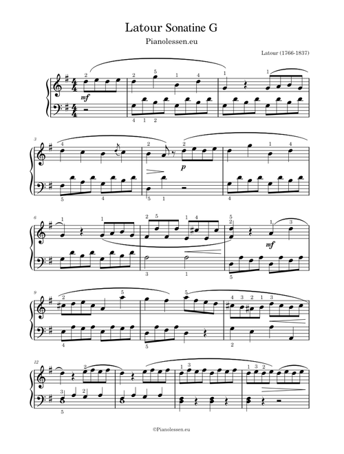 Latour Sonatine G