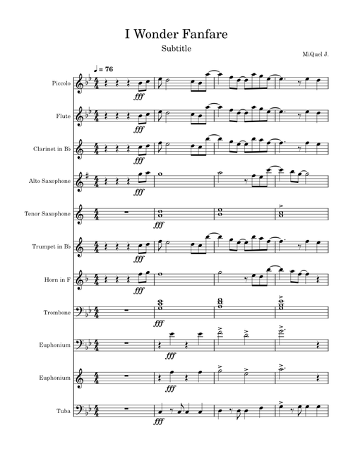 I Wonder Fanfare