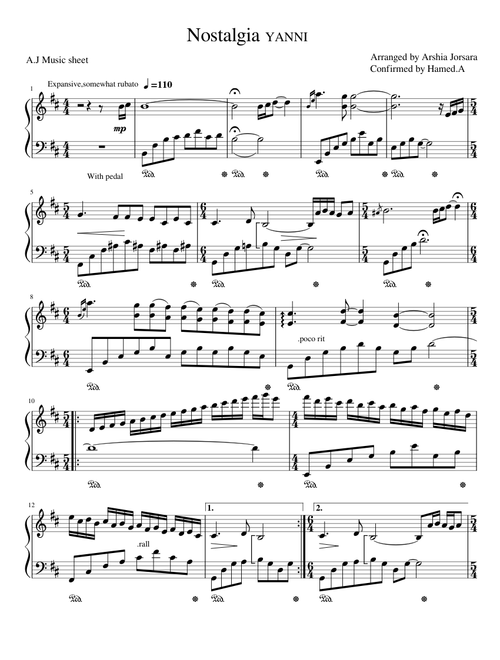 Nostalgia – Yanni Nostalgia