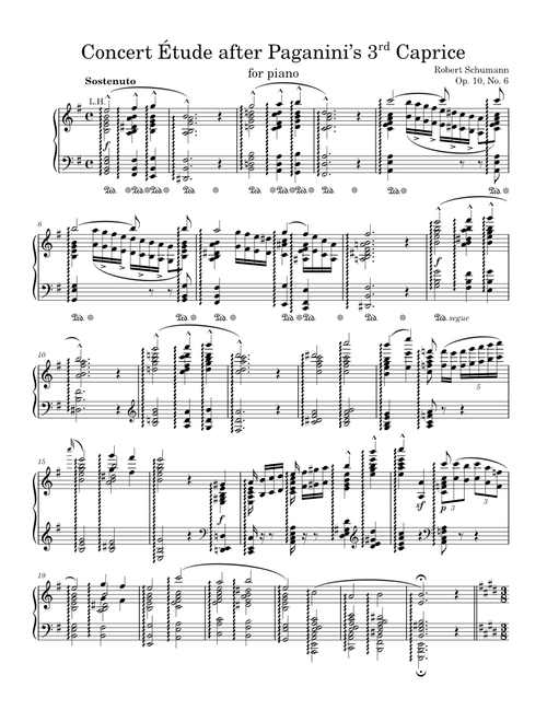 Concert Étude after Paganini's 3rd Caprice - R. Schumann, Op. 10, No. 6