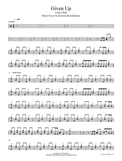 Given Up (Arr. COPYDRUM) - Linkin Park (Drums)