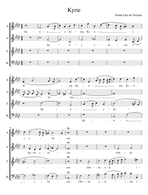 Missa O Magnum Mysterium.Victoria.Kyrie