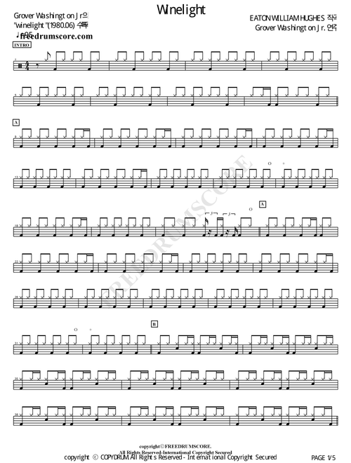 Winelight (Arr. COPYDRUM) - Grover Washington, Jr (Drums)