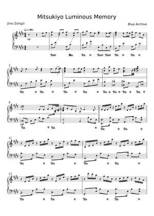 Luminous Memory – Mitsukiyo Sheet Music for Piano (Solo) | MuseScore.com
