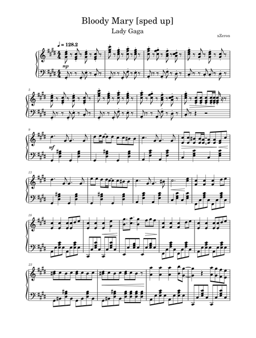 Bloody Mary [sped up] – Lady Gaga