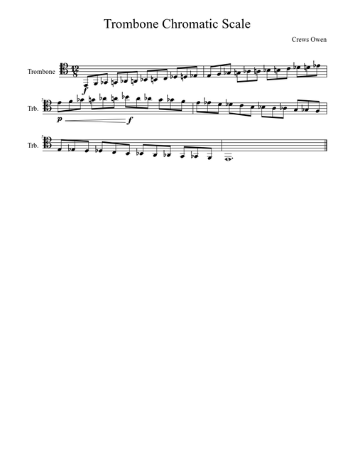Trombone Chromatic Scale