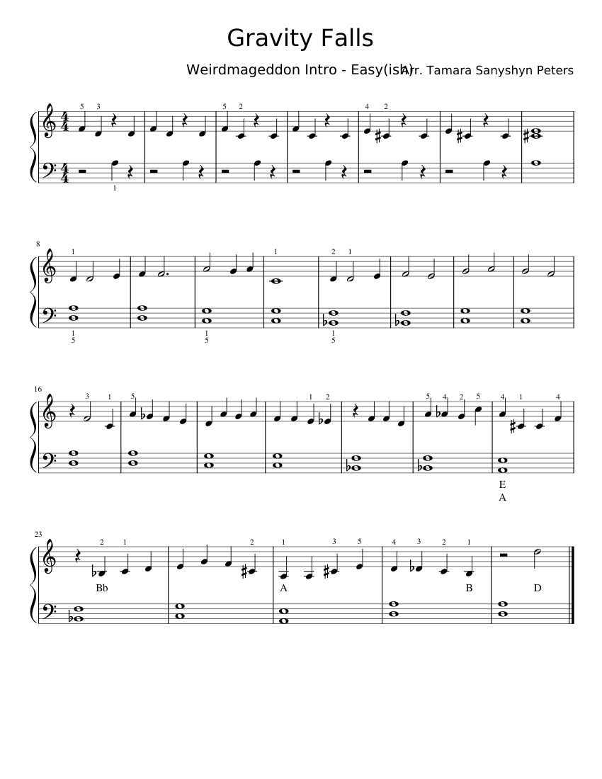 Gravity falls piano clearance
