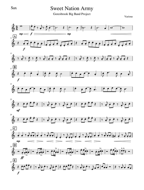 Sweet Nation Army-Sax