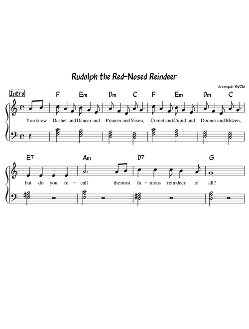 Rudolph-the Red-Nosed-Reindeer  M -harmonized LH