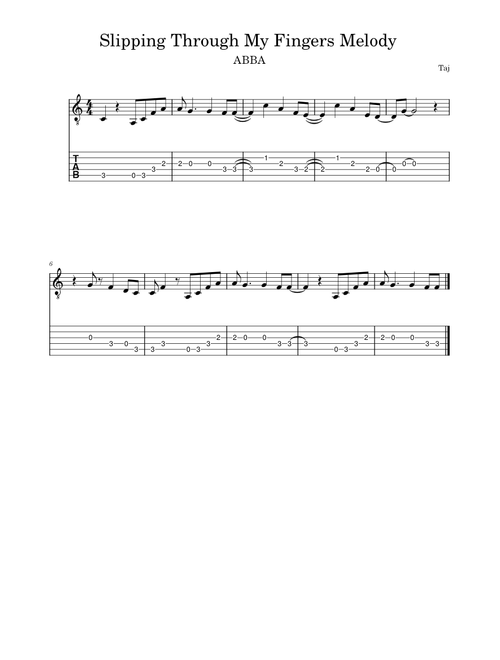 Slipping through my fingers – ABBA