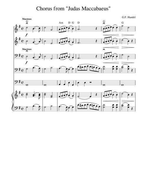 Chorus from Judas Maccabaeus - G. F. Handel