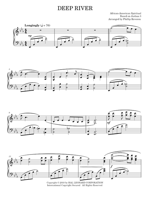 Deep River - African-American Spiritual (Piano Solo)