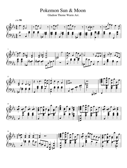 Pokemon Sun and Moon - Gladion's Theme Warm Arr.