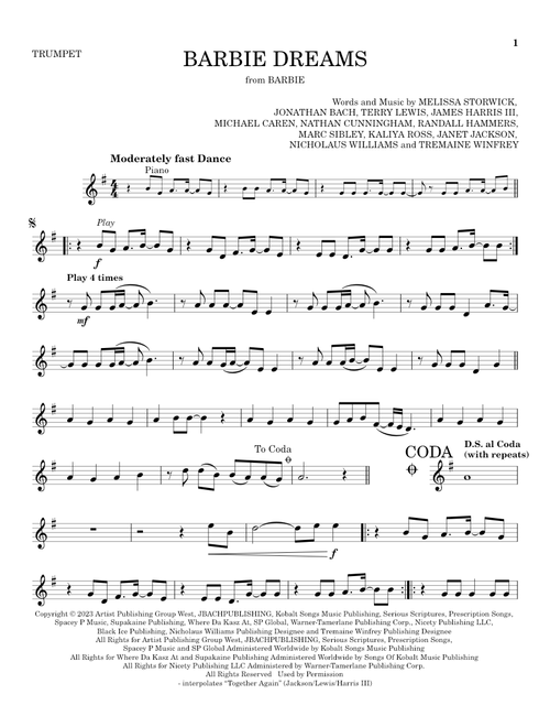 Barbie Dreams (from Barbie) (feat. Kaliii) - FIFTY FIFTY (Trumpet Solo)